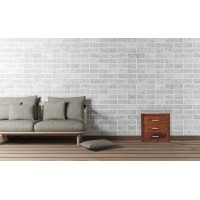 Luca Chestnut Nachttisch mit 3 Schubladen