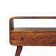 Компактная ТВ-тумба Mini Curved Chestnut с нишей