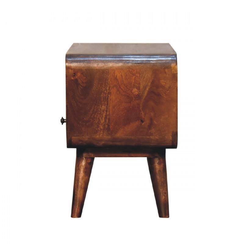 Компактная ТВ-тумба Mini Curved Chestnut с нишей