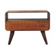 Компактная ТВ-тумба Mini Curved Chestnut с нишей