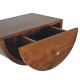 Chestnut Crescent Wall-Mounted Bedside Table