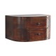 Lunar Chestnut Floating Nachttisch mit 2 Schubladen