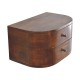 Lunar Chestnut Floating Nachttisch mit 2 Schubladen