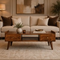 Elevated Chestnut Mango Wood Coffee Table
