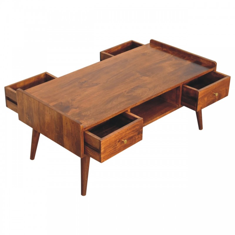 Журнальный столик Elevated Chestnut из массива манго