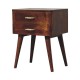 Chestnut T-Bar Nordic Bedside Table