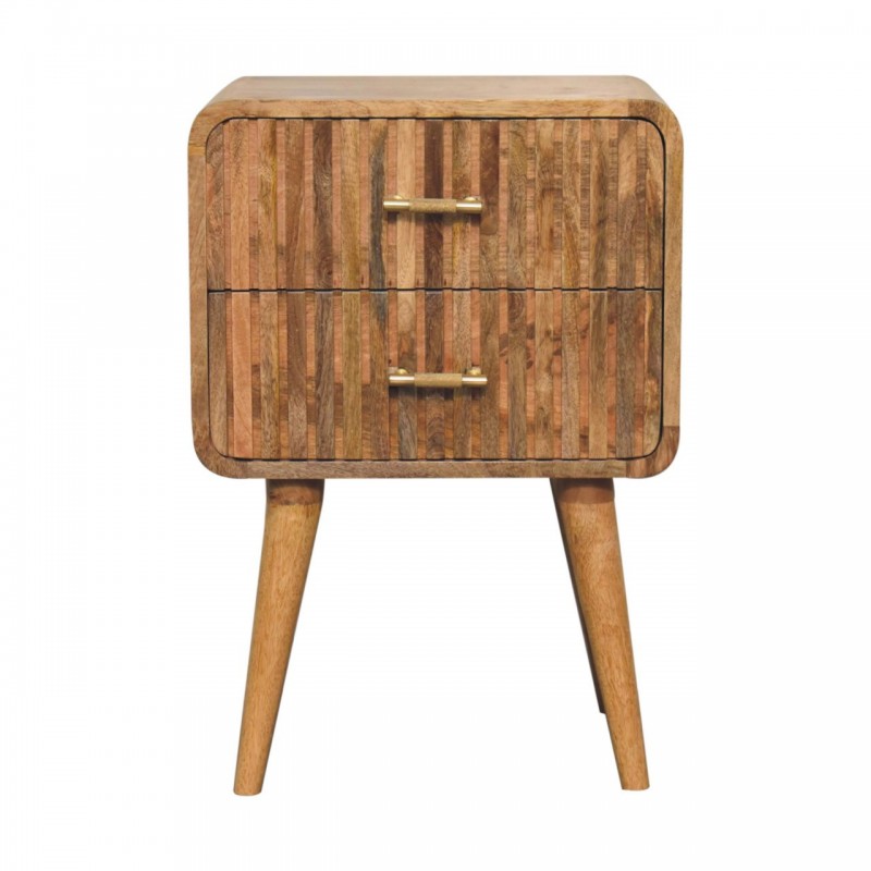 Прикроватная тумба T-Bar Ribbed Oak-Ish