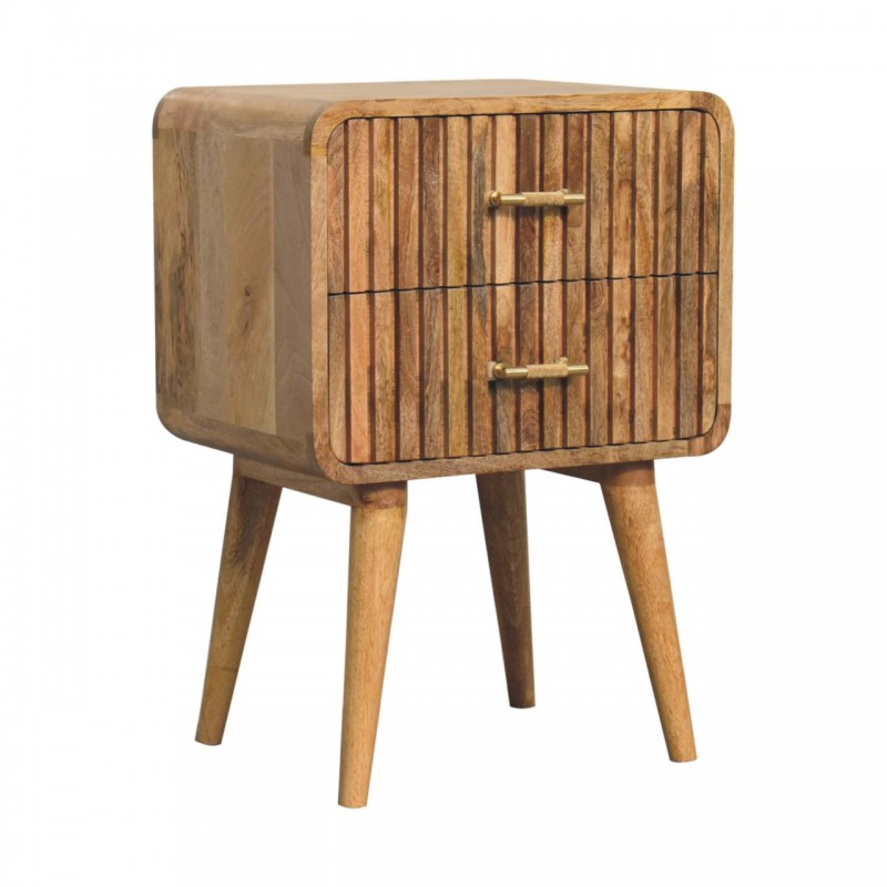 Прикроватная тумба T-Bar Ribbed Oak-Ish