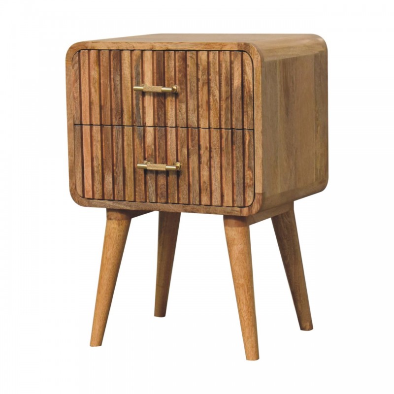 Прикроватная тумба T-Bar Ribbed Oak-Ish