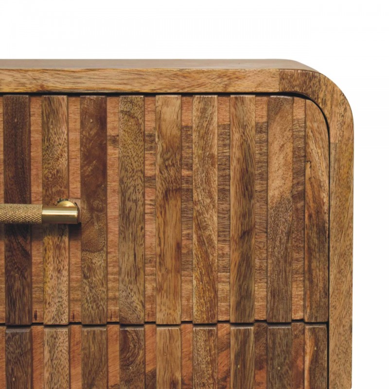 Прикроватная тумба T-Bar Ribbed Oak-Ish