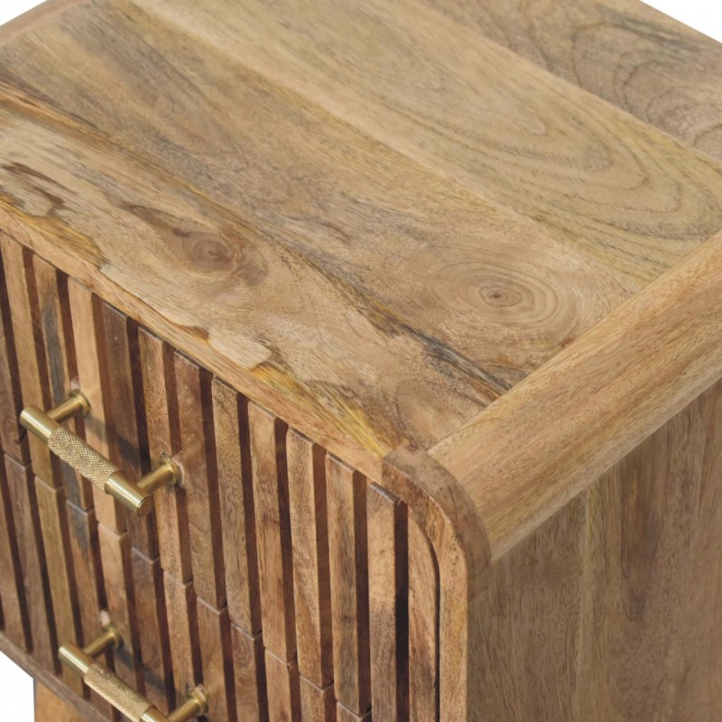 Прикроватная тумба T-Bar Ribbed Oak-Ish