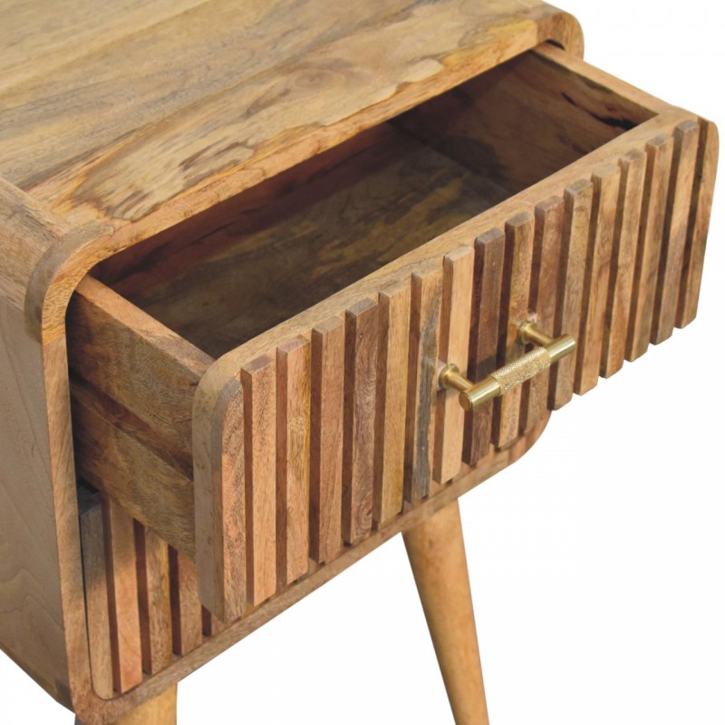 Прикроватная тумба T-Bar Ribbed Oak-Ish