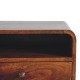 Большая подвесная тумба Curved Chestnut с нишей