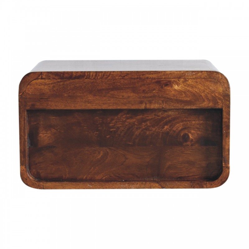 Большая подвесная тумба Curved Chestnut с нишей