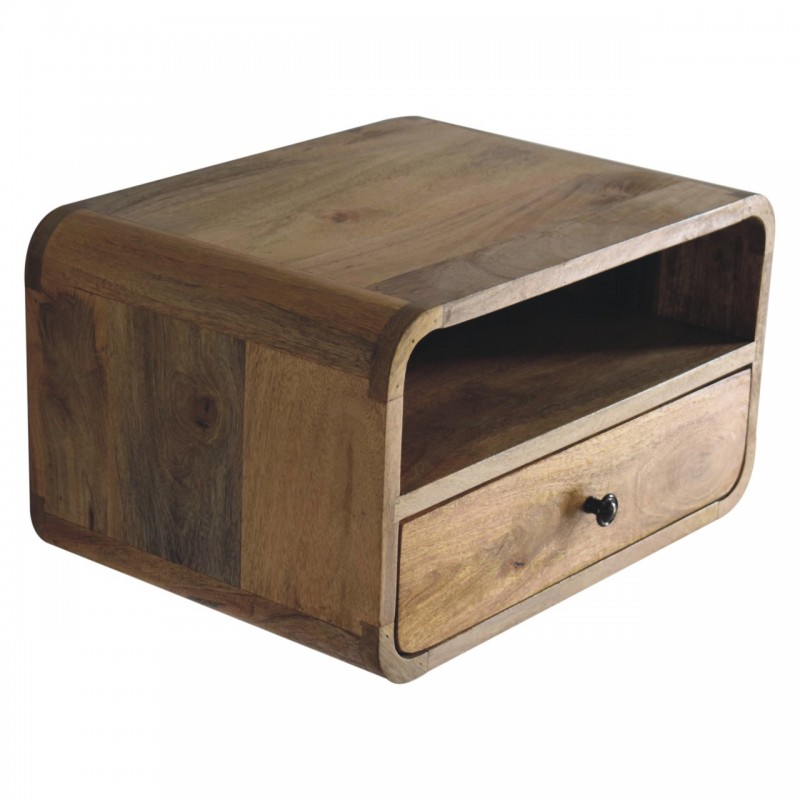 Большая подвесная тумба Curved Oak-Ish с нишей