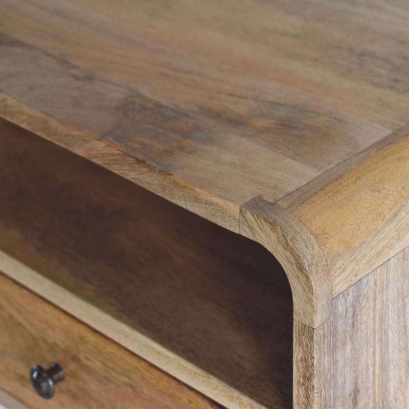 Большая подвесная тумба Curved Oak-Ish с нишей