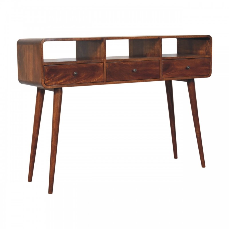 Консольный стол Triple Curved Chestnut