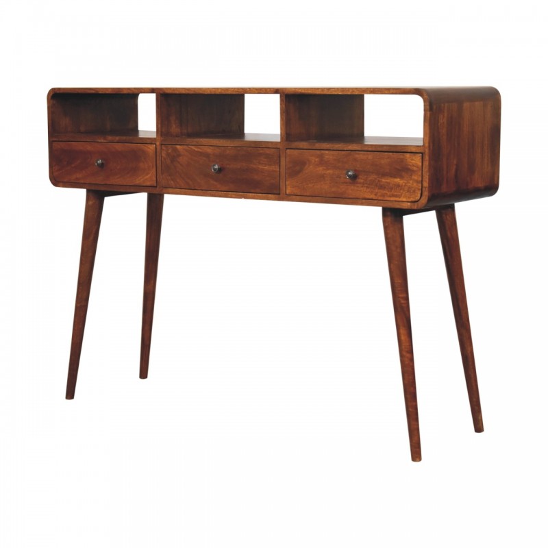 Консольный стол Triple Curved Chestnut
