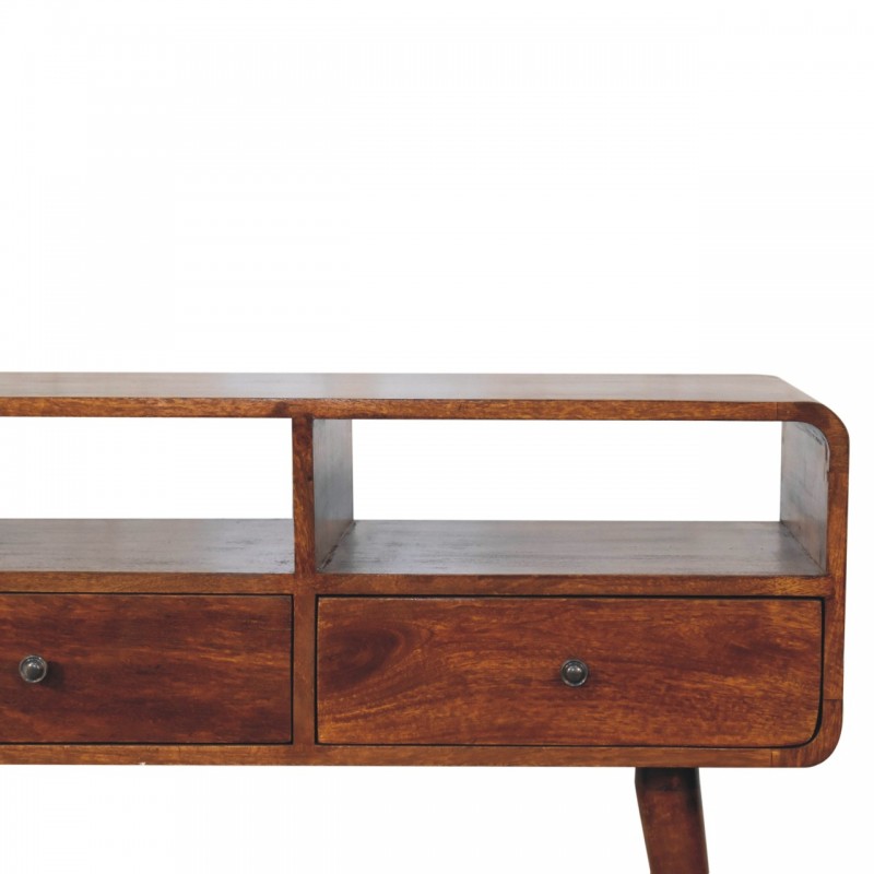 Консольный стол Triple Curved Chestnut