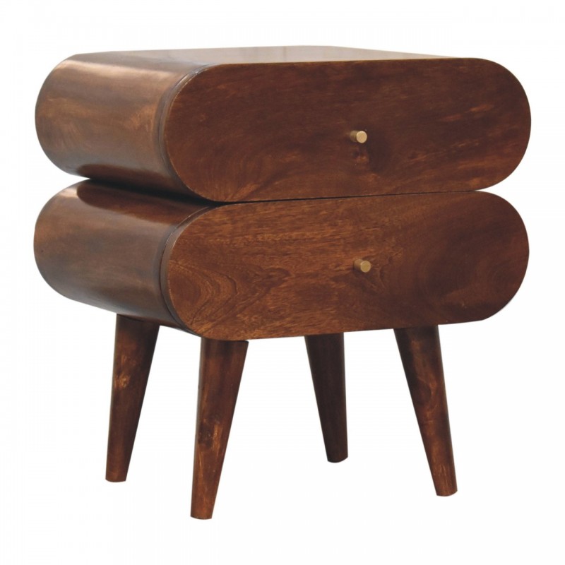 Bubble Nachttisch in Chestnut