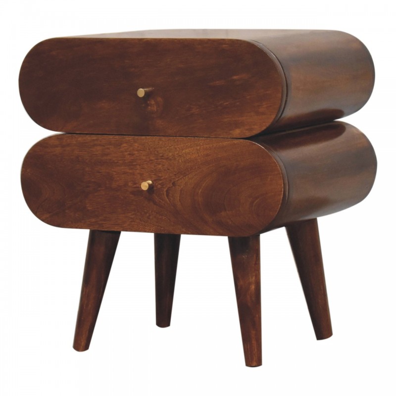 Bubble Nachttisch in Chestnut