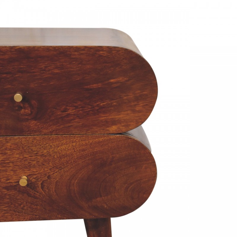 Bubble Nachttisch in Chestnut