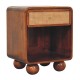 Chestnut Open Woven Bedside Table