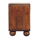 Chestnut Open Woven Bedside Table