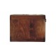 Chestnut Wall-Mounted Open Woven Bedside Table