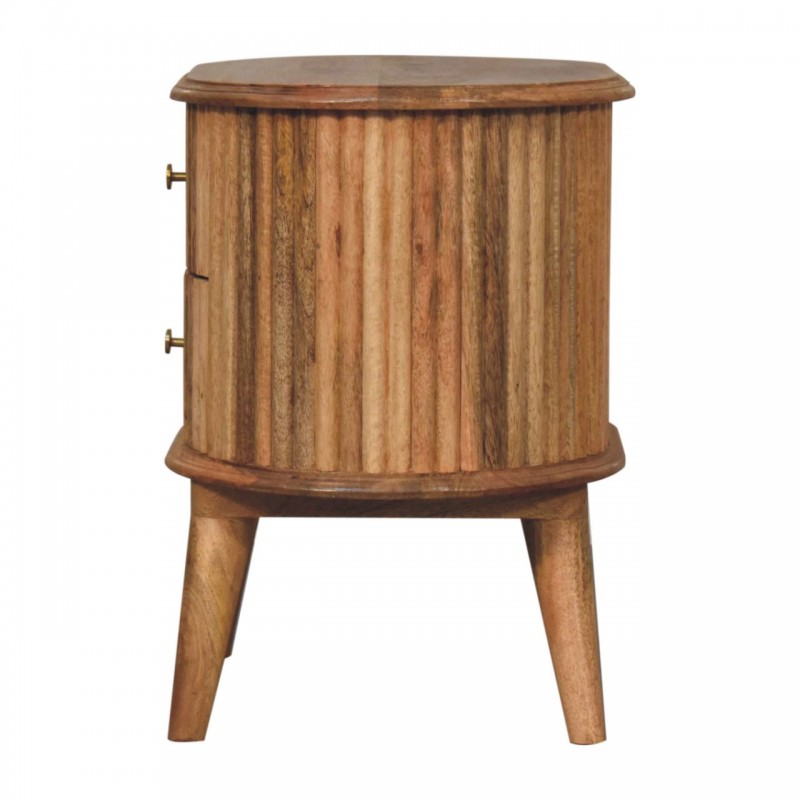 Soba 2 Drawer Bedside Oak-Ish
