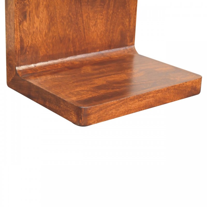 Chestnut T-Bar Rounded Nachttisch