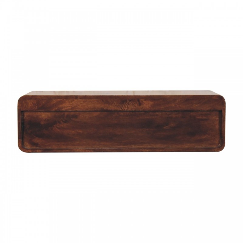 Floating California Walnut Wall-Mounted Console Table