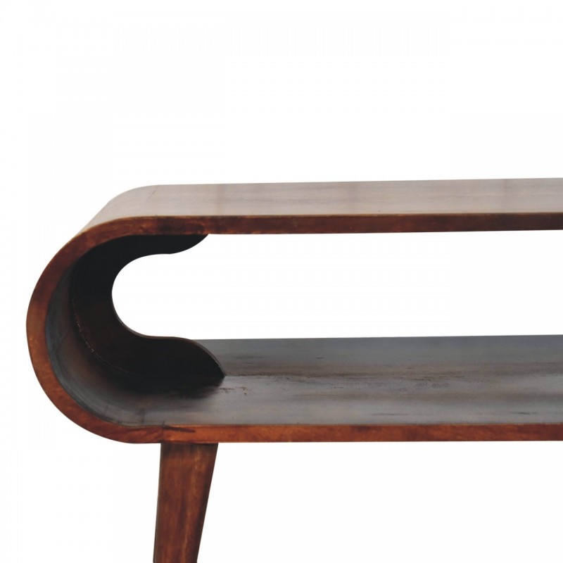 Offener California Walnut Couchtisch