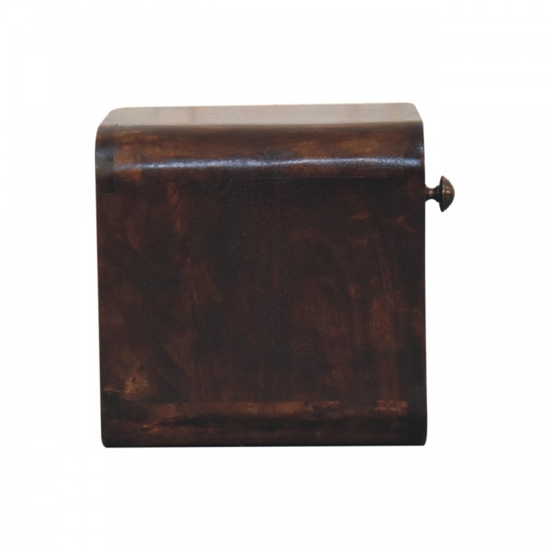 Подвесная прикроватная тумба Mini Curved California Walnut с нишей