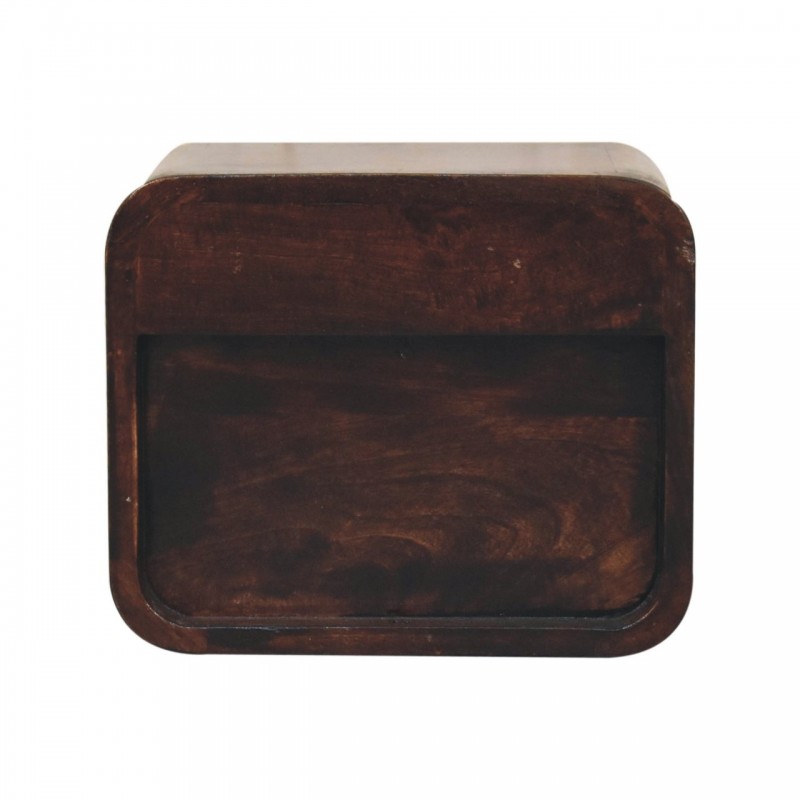 Подвесная прикроватная тумба Mini Curved California Walnut с нишей
