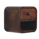 Мини-прикроватная тумба Extra Mini Curved Chestnut с открытой полкой