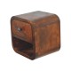 Мини-прикроватная тумба Extra Mini Curved Chestnut с открытой полкой