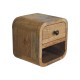 Extra Mini Curved Oak-Ish Nachttisch mit offener Ablage