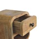 Extra Mini Curved Oak-Ish Nachttisch mit offener Ablage
