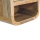 Extra Mini Curved Oak-Ish Nachttisch mit offener Ablage
