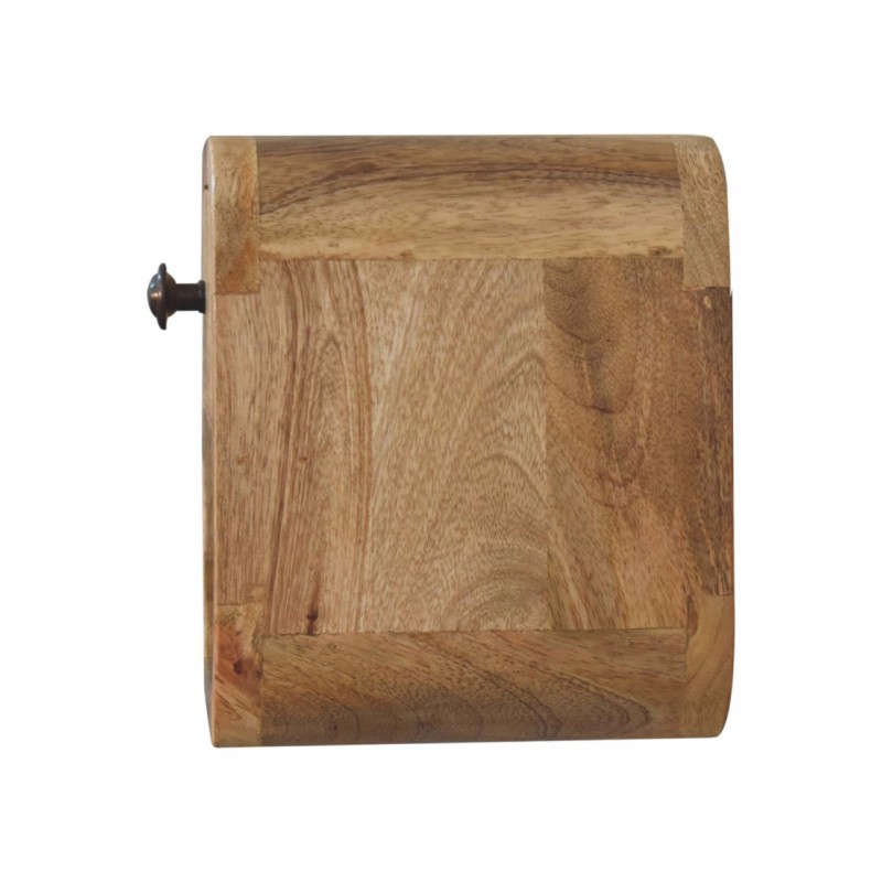 Extra Mini Curved Oak-Ish Nachttisch mit offener Ablage