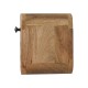Extra Mini Curved Oak-Ish Nachttisch mit offener Ablage