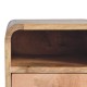 Mini Curved Oak-Ish Floating Bedside Table with Shelf