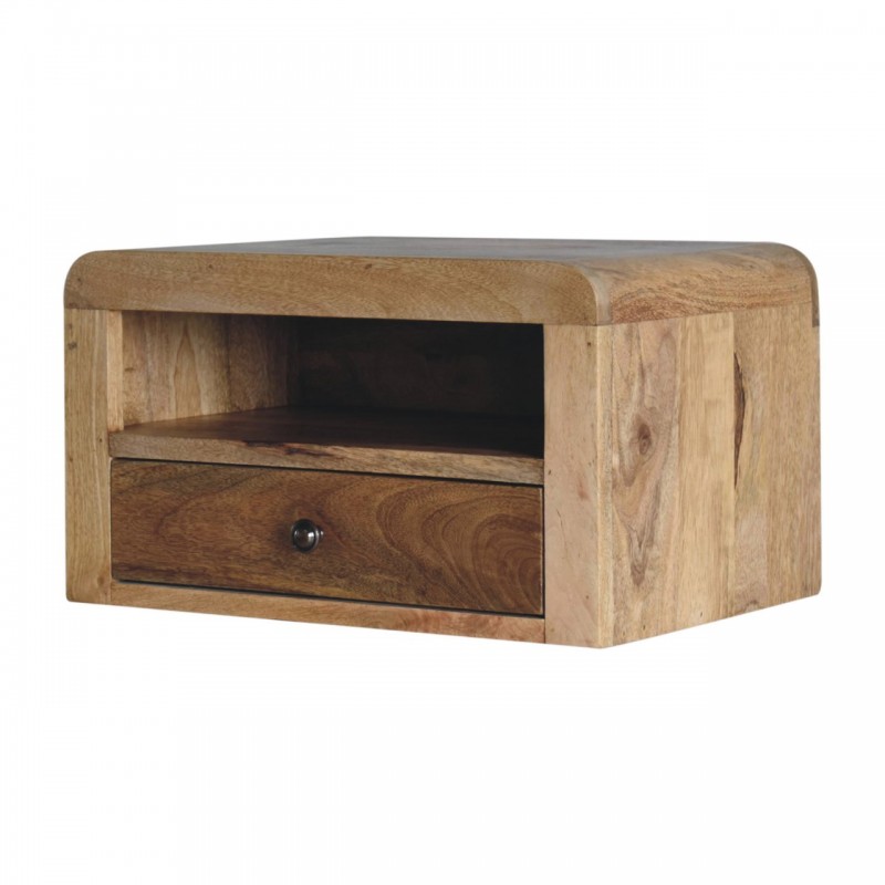Chunky Oak-Ish Floating Bedside Table