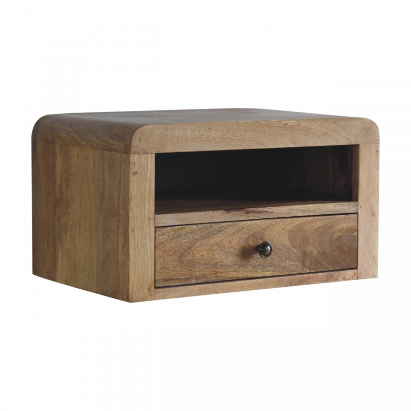 Chunky Oak-Ish Floating Bedside Table
