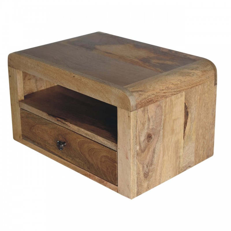 Chunky Oak-Ish Floating Bedside Table