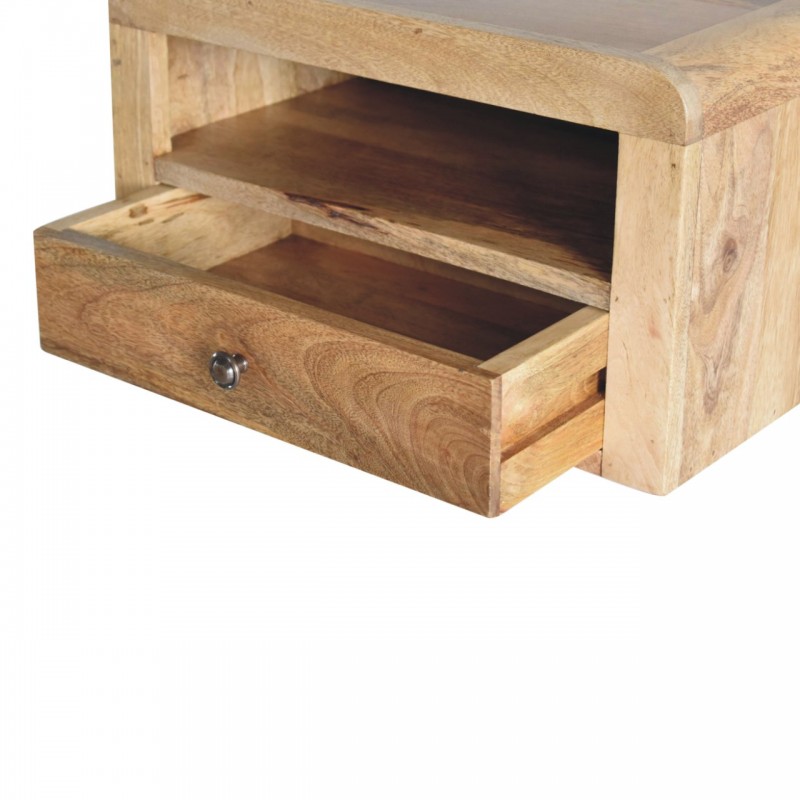 Chunky Oak-Ish Floating Bedside Table