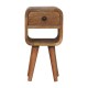 Extra Mini Oak-Ish Curve Nachttisch mit offenem Fach