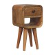 Extra Mini Oak-Ish Curve Nachttisch mit offenem Fach