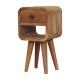 Extra Mini Oak-Ish Curve Nachttisch mit offenem Fach